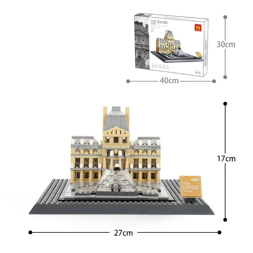 Wange ABS plastic small particle building blocks set with international architecture models