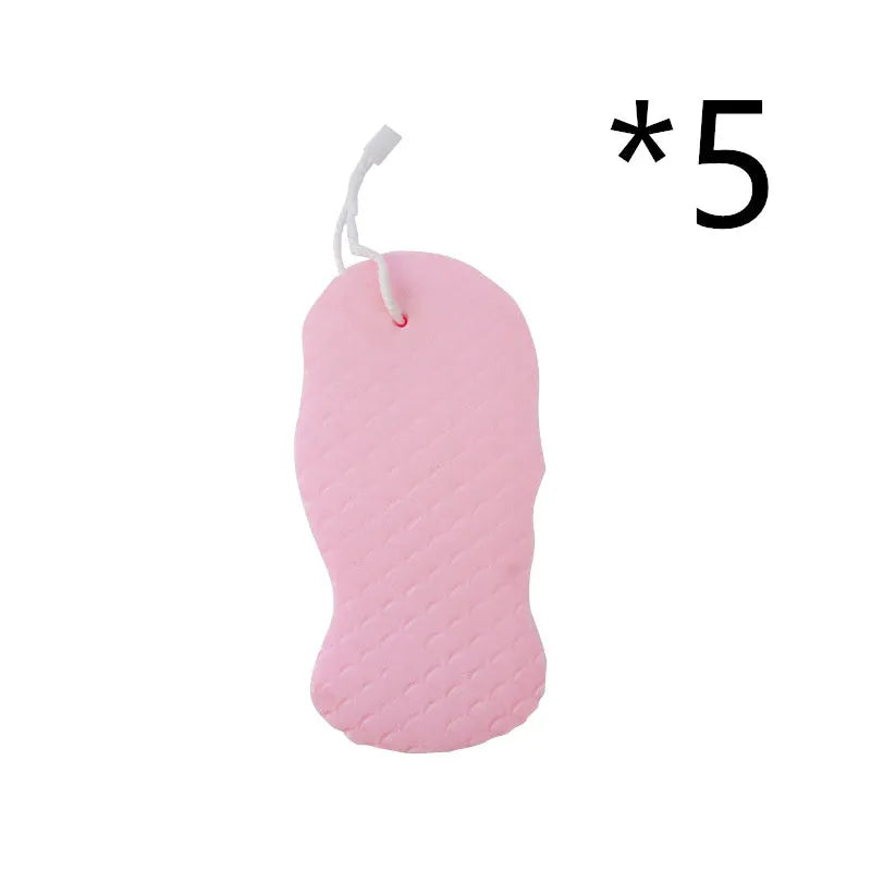 3D fish scale pattern bath sponge in white, grey, pink, or light blue colours for gentle body exfoliation