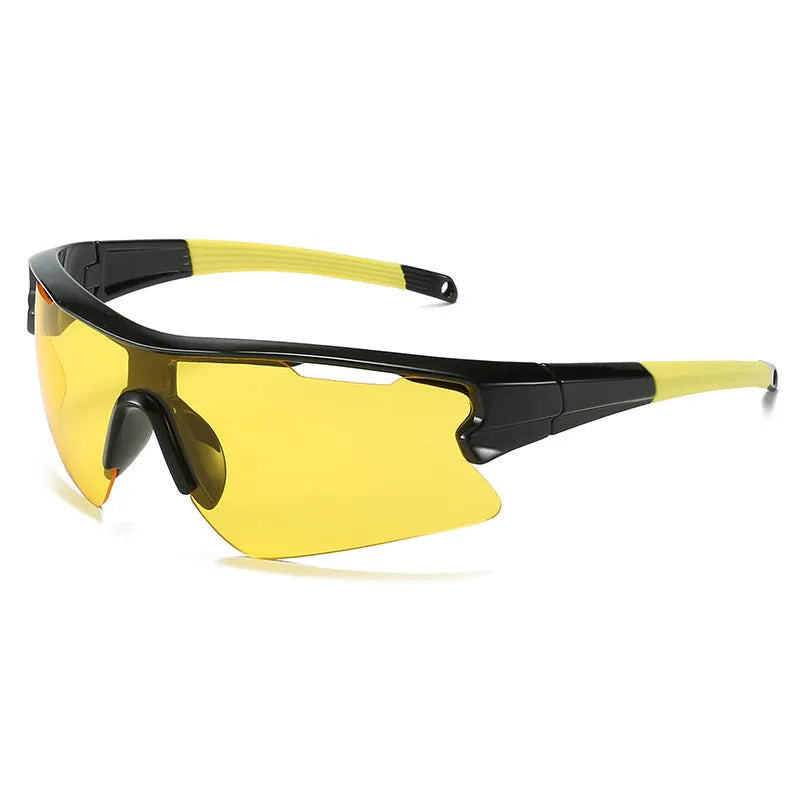 Windproof sports sunglasses for cycling and outdoor activities in multiple colour options.