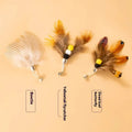 Steel wire cat toy with three small flying insects replacement heads