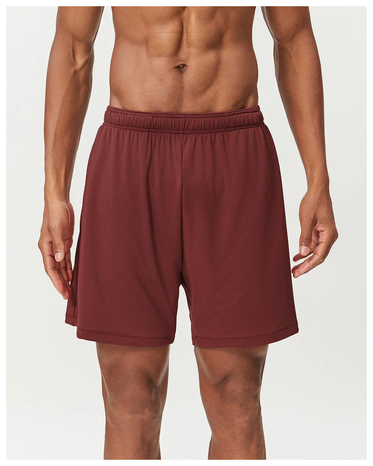 Men's quick-dry running shorts in seven colours with double-layer construction for workouts