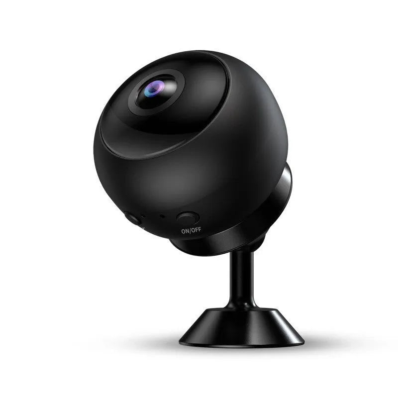White wireless WiFi security camera with 1080p resolution and ABS plastic housing