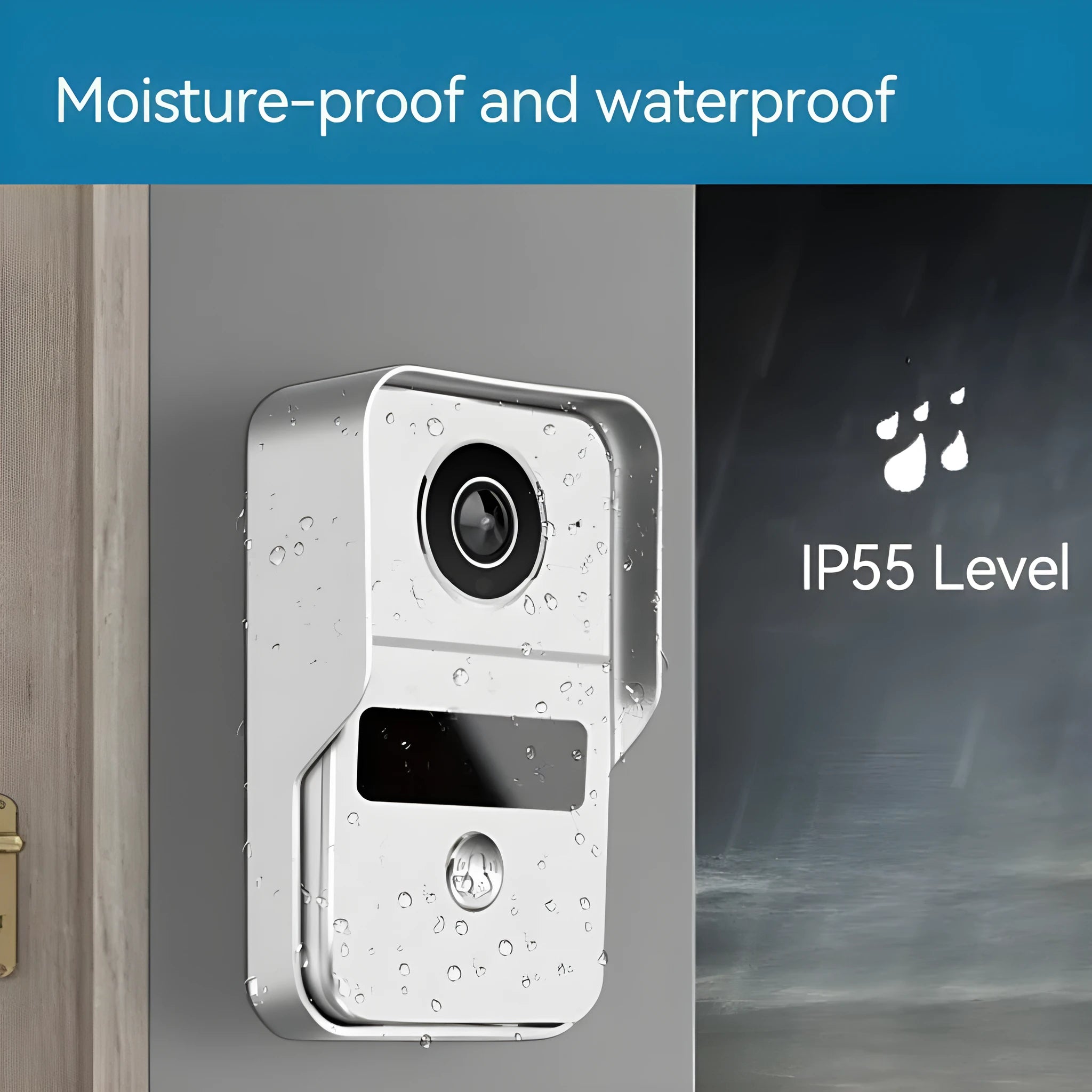 10-inch video intercom doorbell system with outdoor unit and 1080P HD camera for home security.