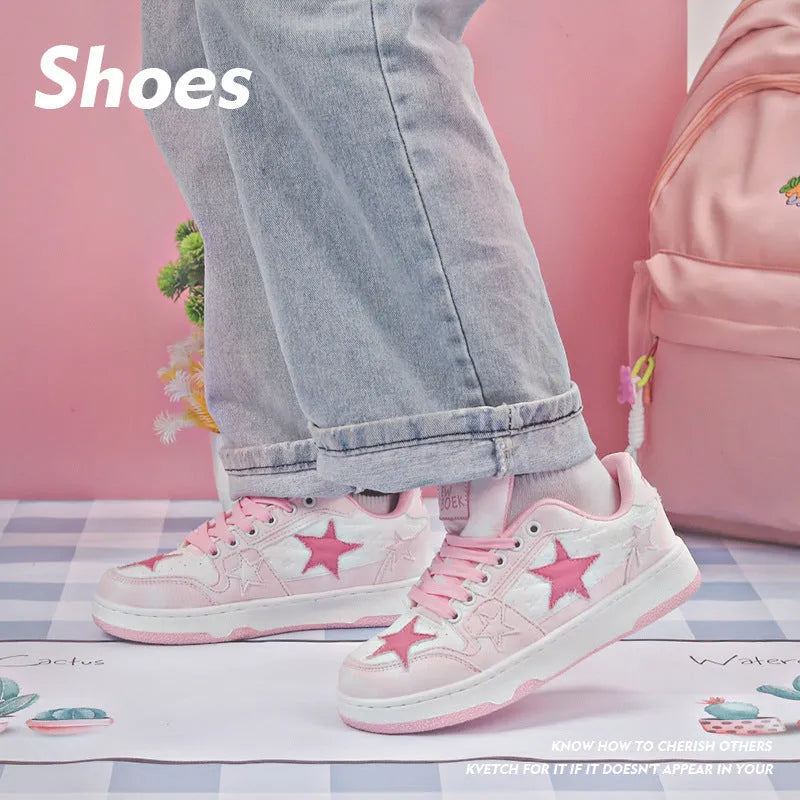 Denim unisex skateboard shoes with mesh lining and rubber sole in black, green, pink.