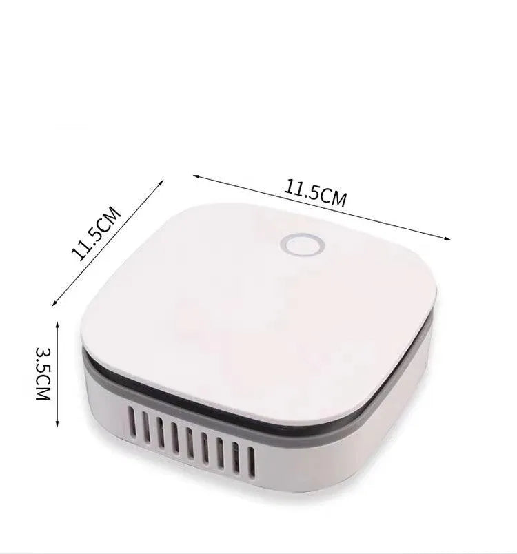 White USB-powered air purifier for car use with button control