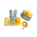 Pet harness leash set with cute hat, wire rope pulling rope, and cat clothes for dogs and cats