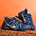 Plus size men's casual running shoes in synthetic leather with mesh lining and rubber sole