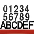 Black stainless steel sticky digital house number 7.5cm waterproof outdoor sign