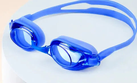 Black prescription swimming goggles for myopia with protective case