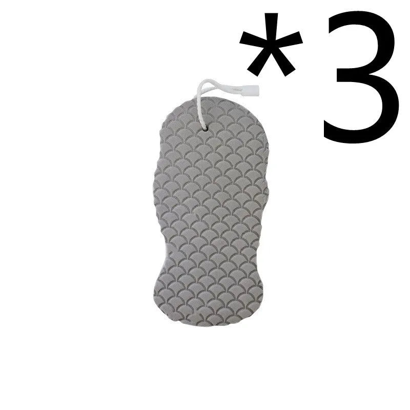 3D fish scale pattern bath sponge in white, grey, pink, or light blue colours for gentle body exfoliation
