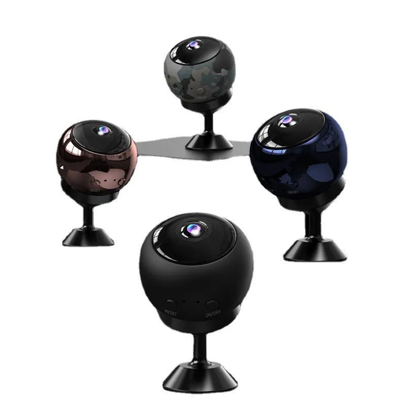 White wireless WiFi security camera with 1080p resolution and ABS plastic housing