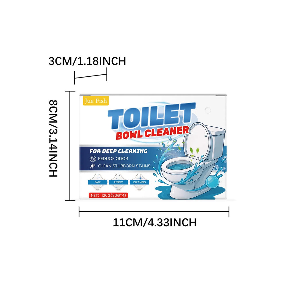 Four sachets of toilet bowl cleaning powder, 30g each, totalling 120g pack