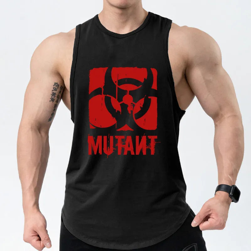 Men's loose fit polyester training waistcoat in multiple colour options including semicircle patterns