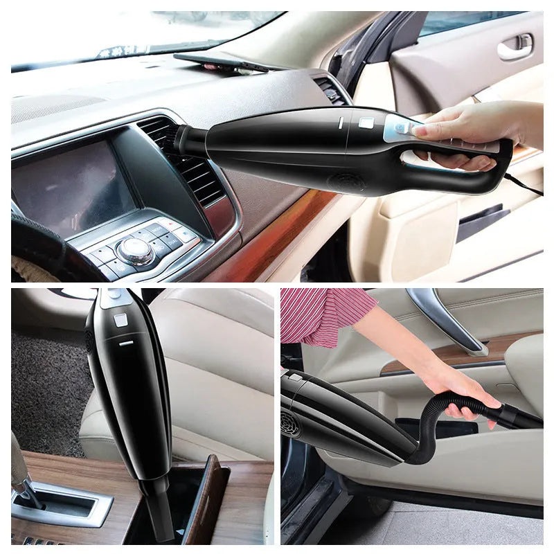 Hypa eighth generation car vacuum cleaner in black with cigarette lighter power cord