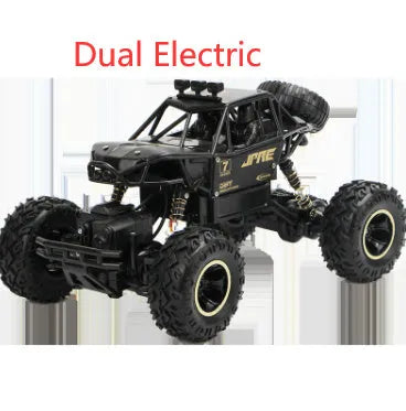 Large 4WD remote control climbing car with 2.4G wireless remote on off-road terrain