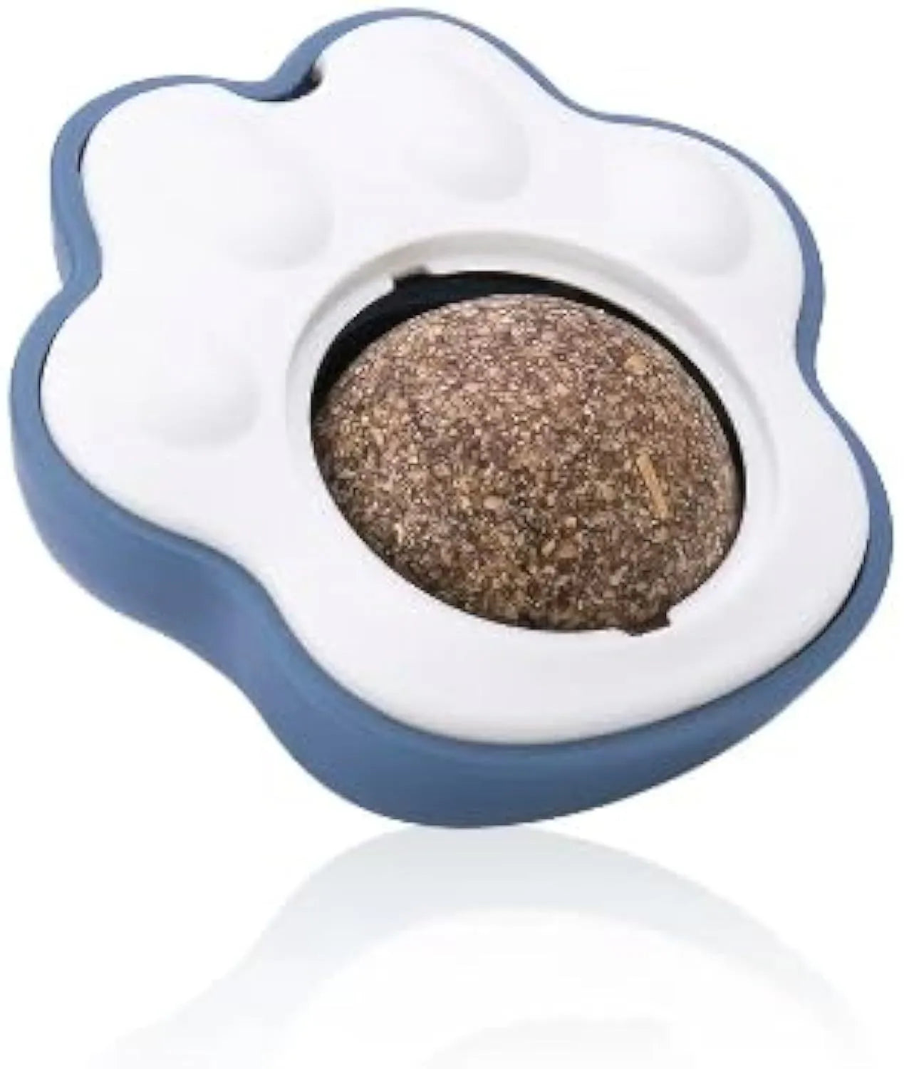 Set of four coloured catnip balls for dental cleaning and play, showing 45mm size