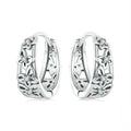 Retro hollow butterfly sterling silver earrings with zircon detailing and animal modelling design