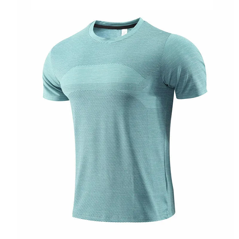 Polyester spandex short sleeve sports t-shirt for running and basketball in red colour