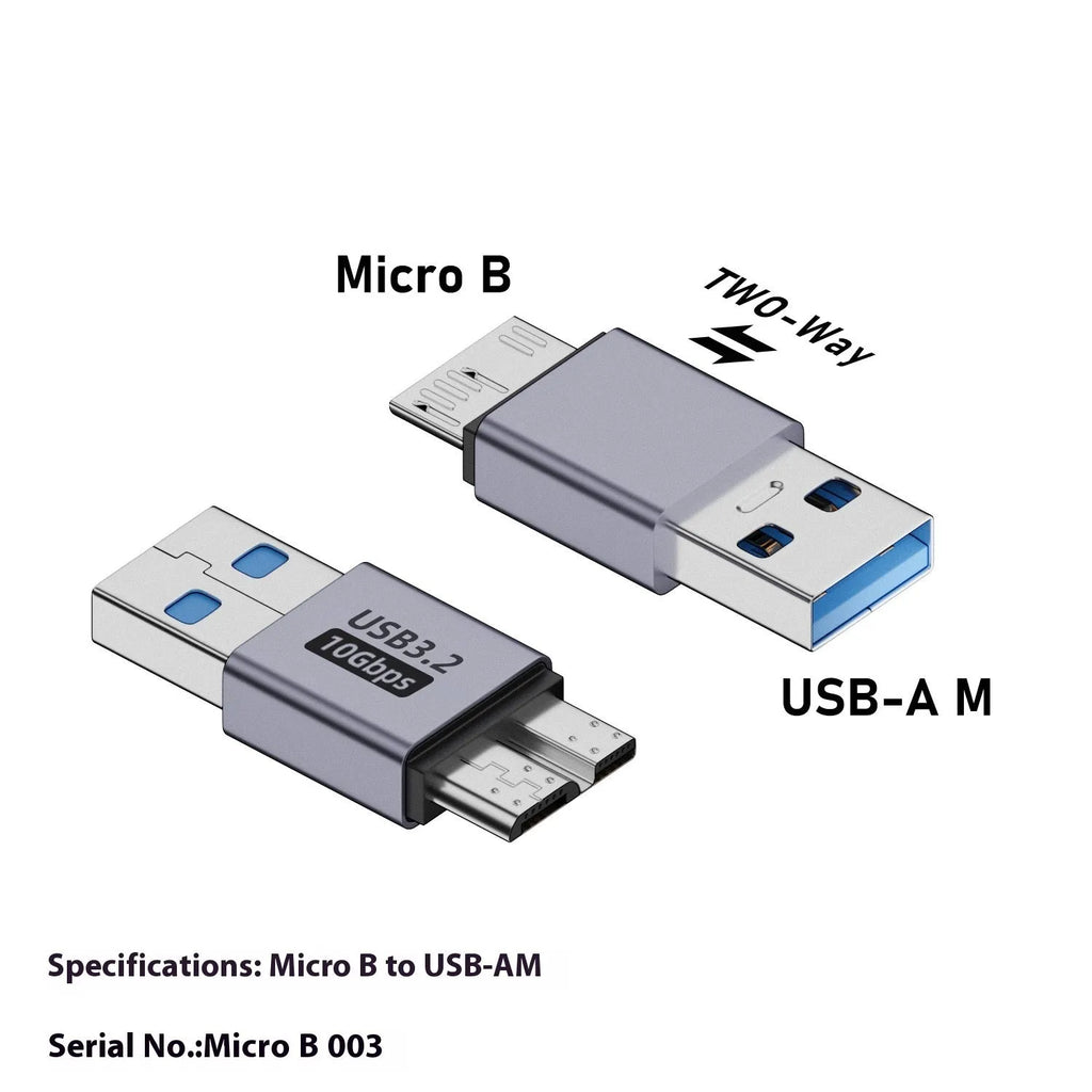 USB AM to Micro-B adapter cable with computer adapter for Micro 001-004 interface devices