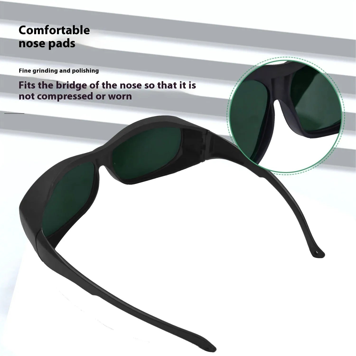 Photon skin rejuvenation and welding laser protection goggles with polycarbonate lenses.