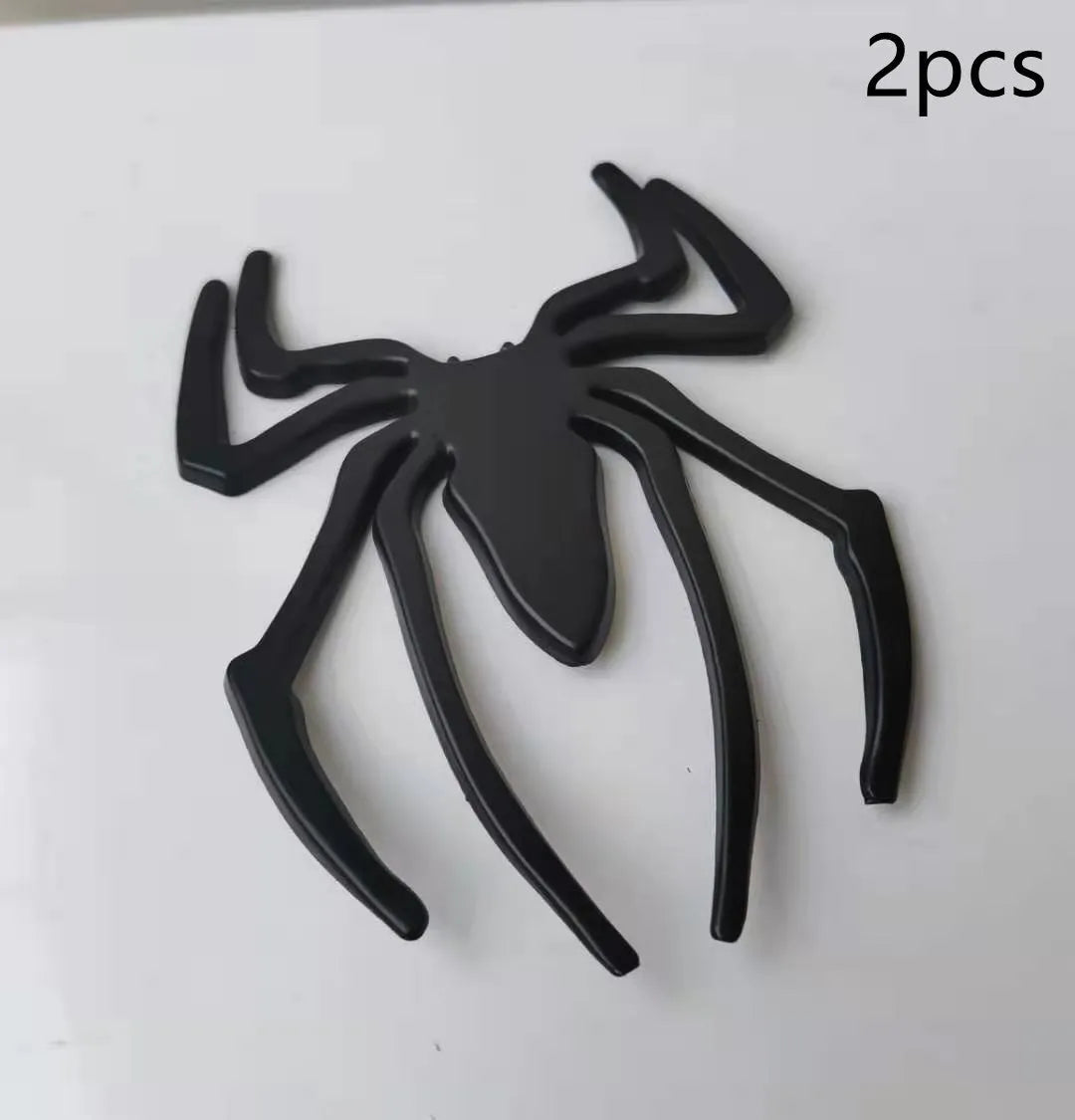 Gold zinc alloy metal spider decorative sticker on a white background