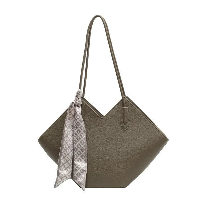 Women's large capacity PU shoulder bag in horizontal square shape with eight colour options