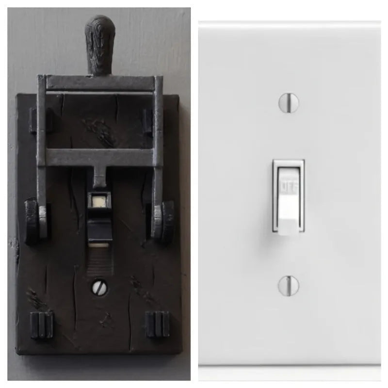 Retro decorative mechanical switch plate with American standard fitting for holiday decoration