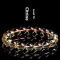 Natural citrine scattered beads ball bracelet showing polished surface and bead arrangement