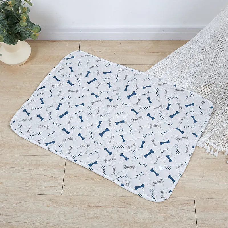 Reusable washable waterproof pet urine pad with animal pattern in multiple size options