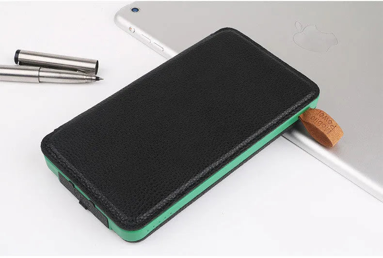 Outdoor solar phone charger with rainproof case in four colours showing solar panel and LED light