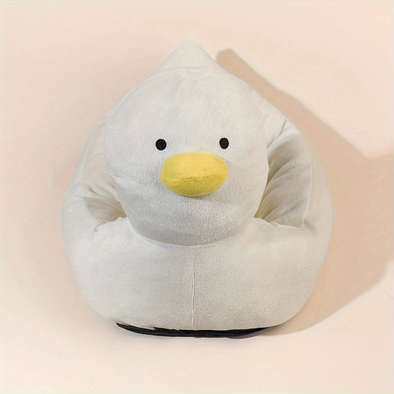 Blue duck-shaped pet bed sofa for small dogs and cats on white background