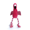 Pink corduroy animal-shaped squeaky plush dog toy on a plain background