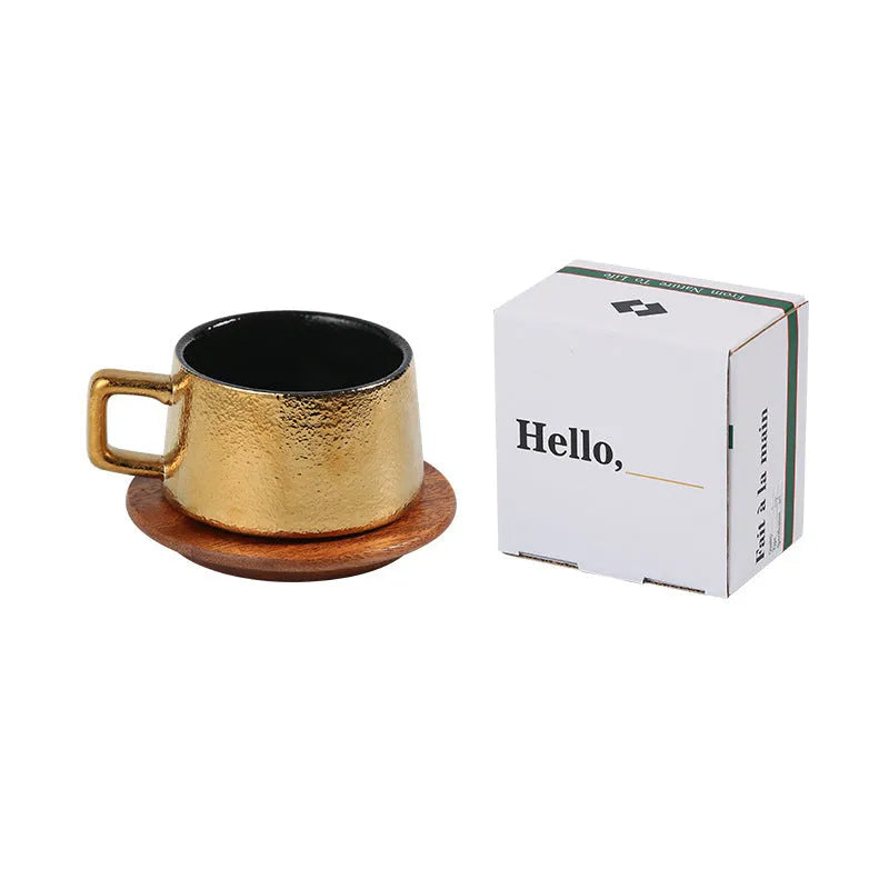 Office gift tumbler coffee cup set with metallic gift box and 250ml capacity