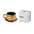 Office gift tumbler coffee cup set with metallic gift box and 250ml capacity
