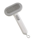 Large pet grooming comb with stainless steel blades for hair removal and knot untying in light green colour