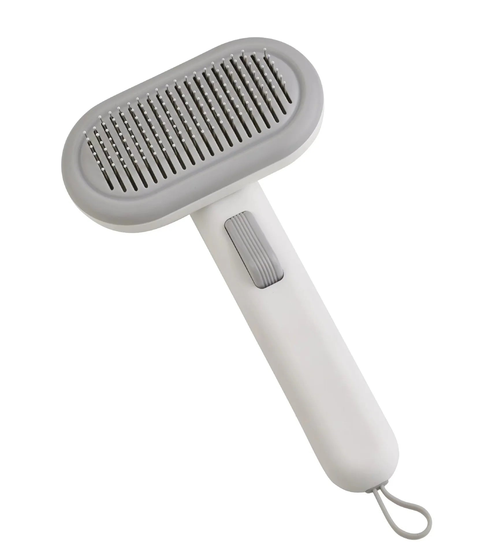 Large pet grooming comb with stainless steel blades for hair removal and knot untying in light green colour