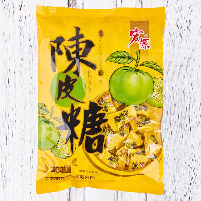 Bag of assorted plum sugar guava and tangerine peel fruit flavoured hard candy