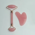 Stainless steel facial massage board set with heart-shaped eye tool and double-head roller