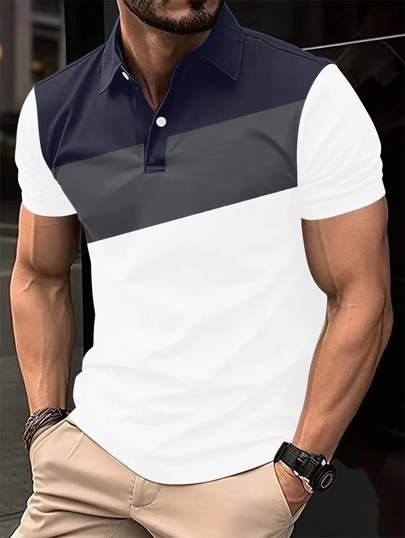 Men's loose fit short sleeve T-shirt with 3D digital printing in colour LM-PL047.