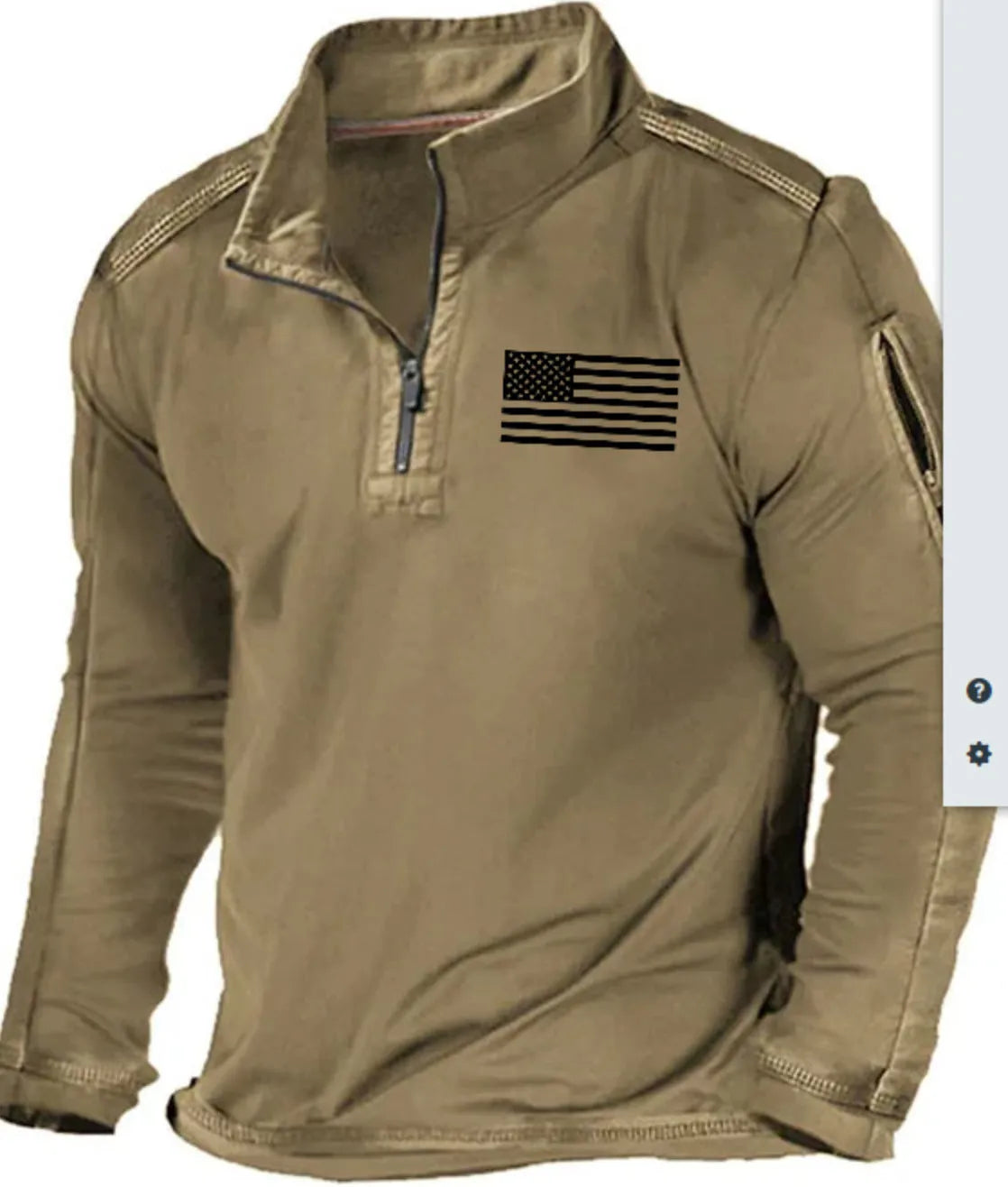 Men's zipped stand collar long-sleeved polyester sweater in multiple colour options