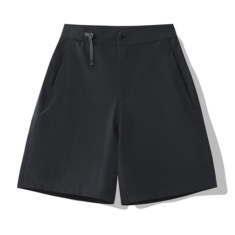 Men's quick-drying sports shorts in Army Green colour with elastic waistband and 3D cutting design