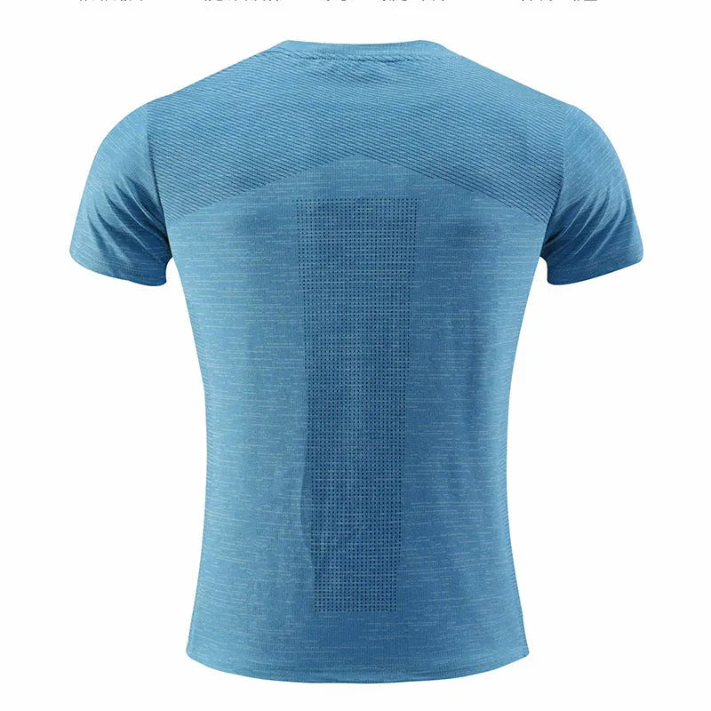 Polyester spandex short sleeve sports t-shirt for running and basketball in red colour