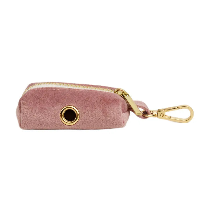 Light purple pink velvet dog collar with adjustable rope leash in five sizes from XS to XL