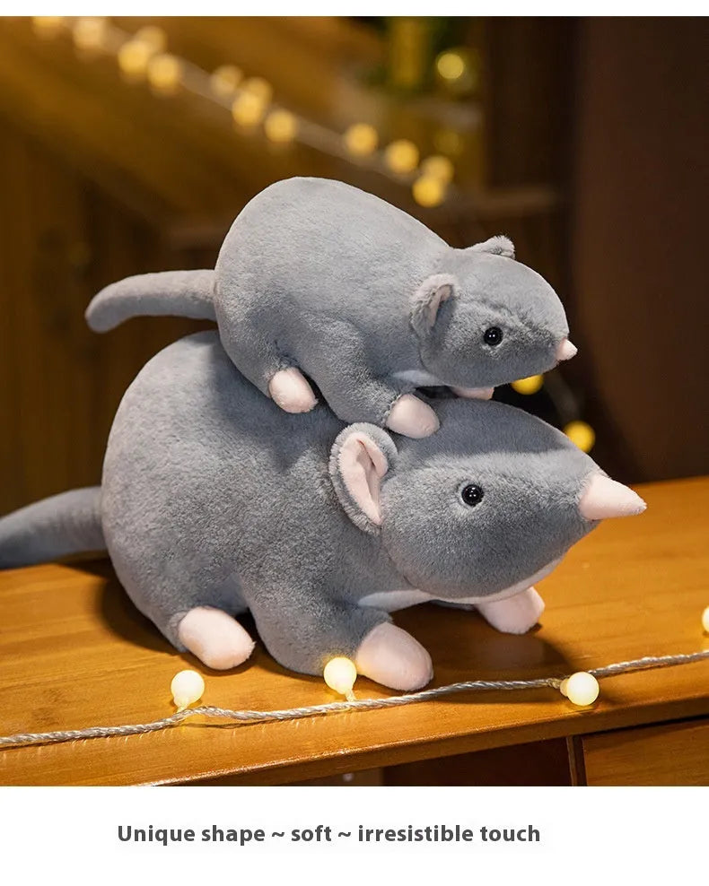 Cartoon mouse plush doll toy in three size options - 32cm, 50cm, and 100cm heights