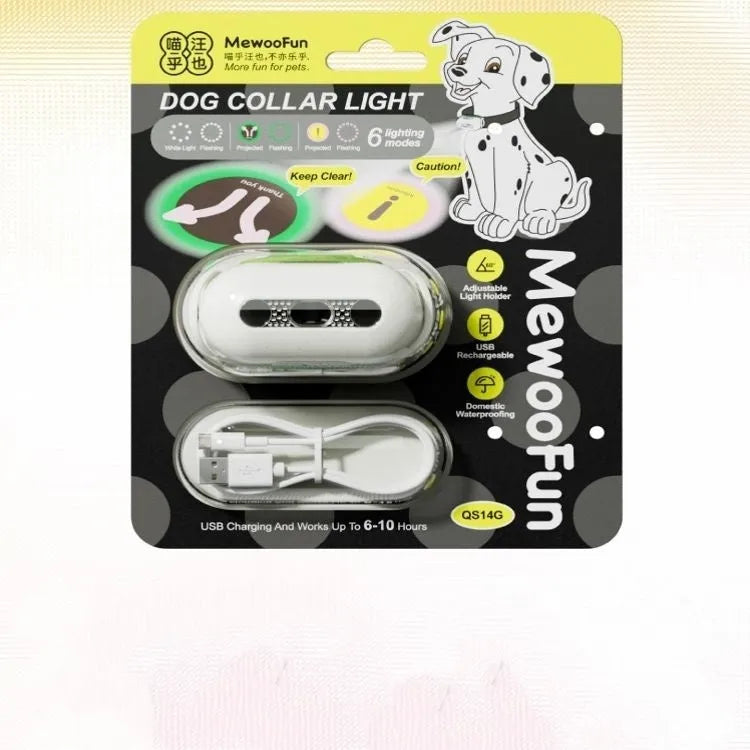 Pet luminous collar with programmable hanging lamp ring in fresh pink colour with sad pattern design
