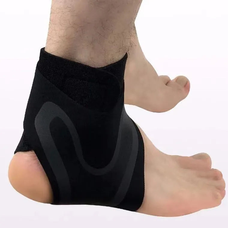 Right foot and left foot specific ankle support for sports protection and sprain recovery