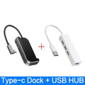 Silver aluminium grey USB-C docking station for iPad Pro with HDMI port and card readers