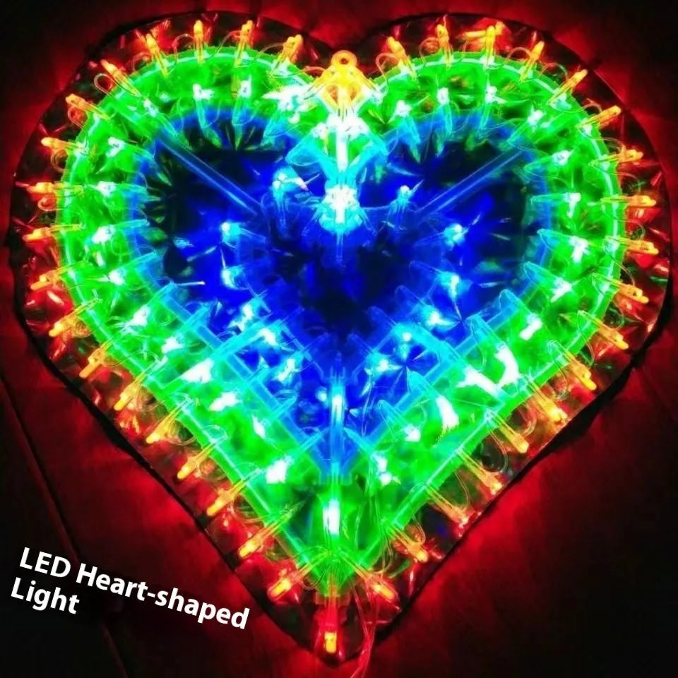 Christmas outdoor string lights with peacock, love, sunflower and star shapes