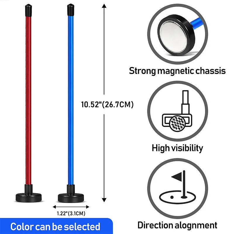 Red aluminium alloy golf swing trainer with magnetic baseball bat alignment design