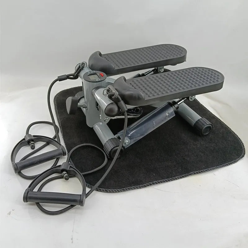 Silver grey hydraulic mini treadmill waist slimming equipment for home fitness